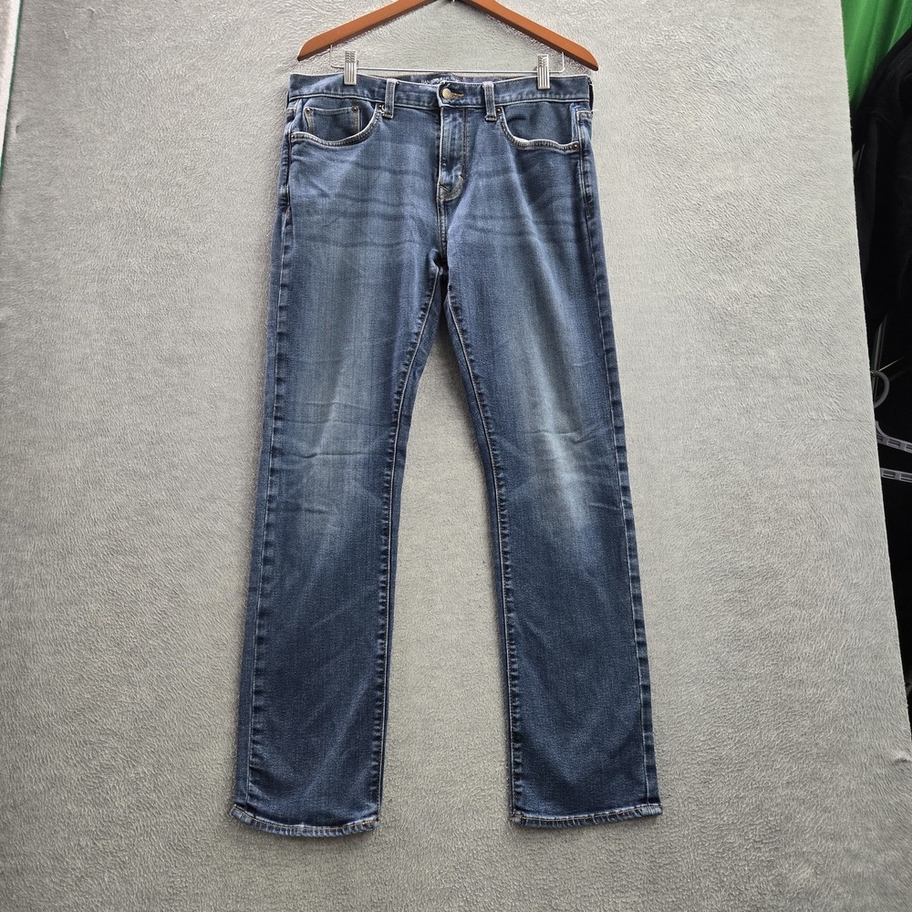 Banana Republic Men Jeans 34X32 Blue Denim Travel Jean Slim 30" Inseam
